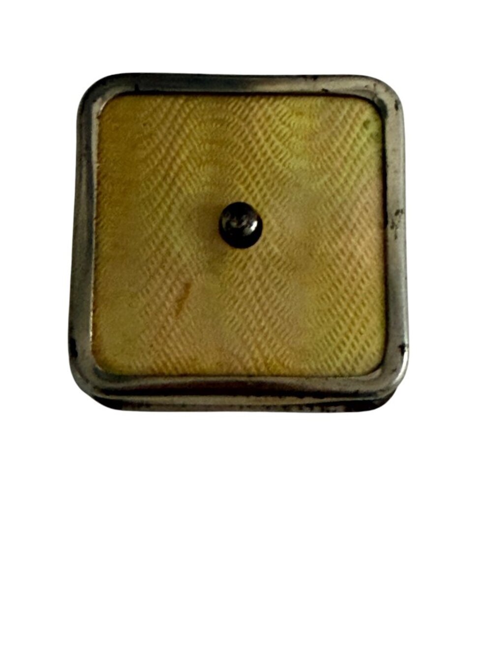 Vintage Retractable Tape Measure Celluloid Sewing Notions Tool Cream Square